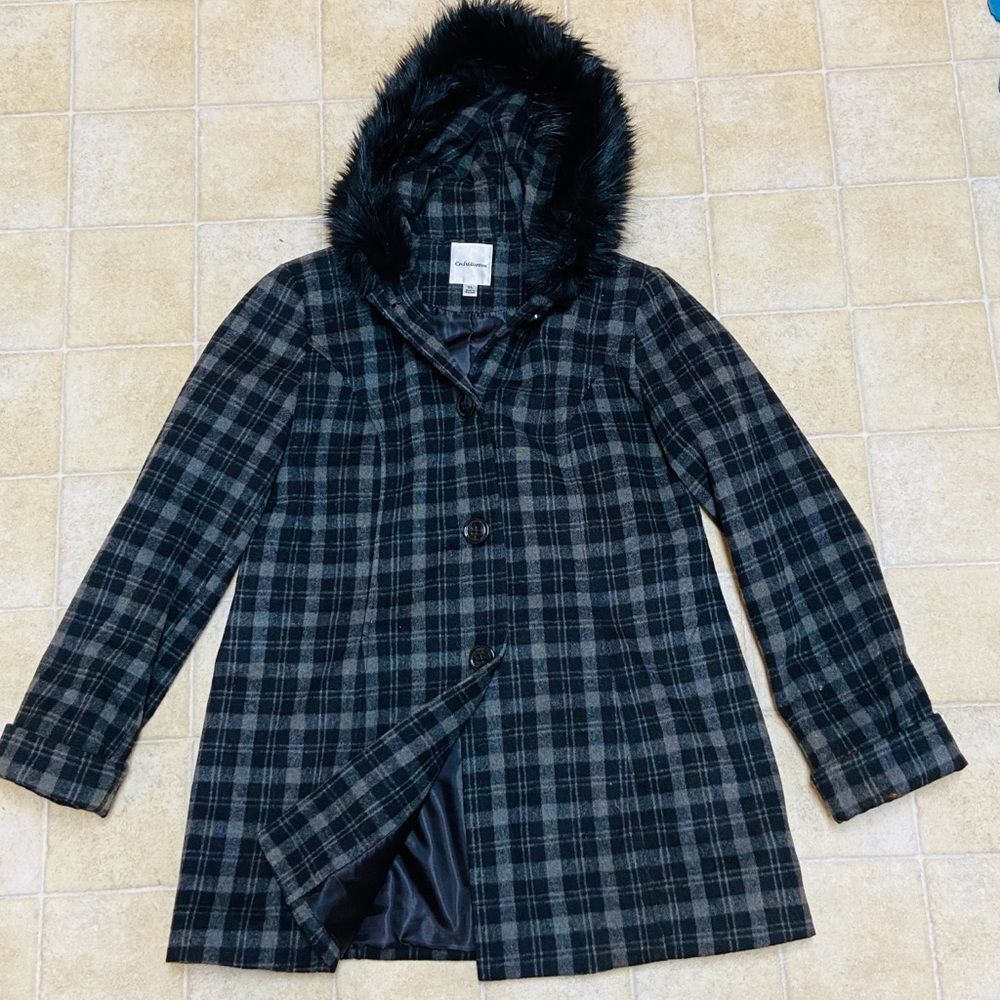 Croft&Barrow Black Coat Care & Fabric Tag Size XL